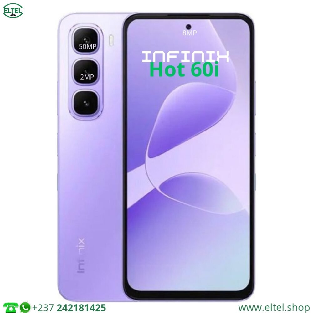 Infinix Hot 60i - 128GB/4GB - 2sim - 50MP+2MP/8MP - 5160mAh - garantie 12 mois (neuf)