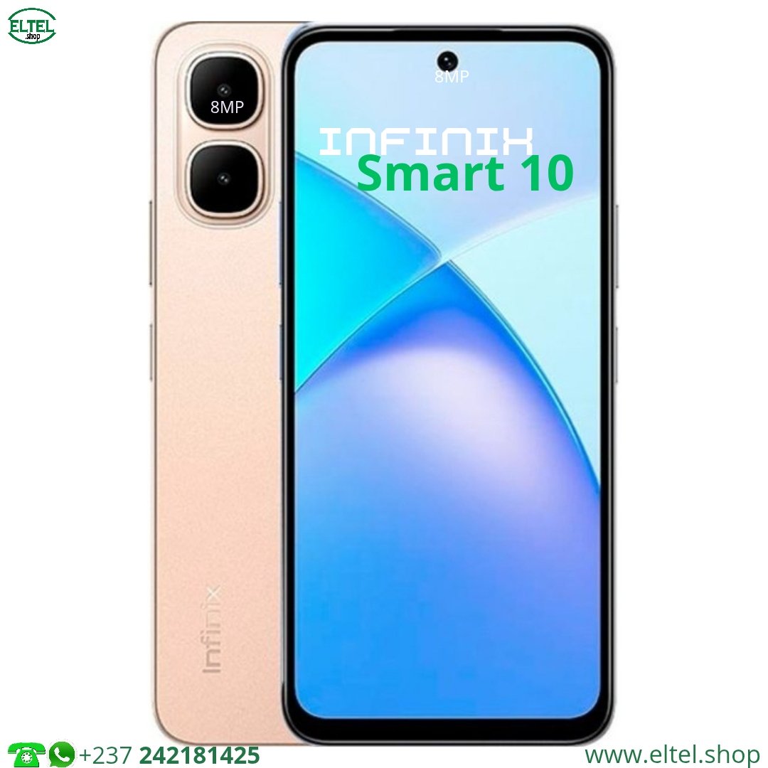 Infinix Smart 10 - 64GB/3GB - 2sim - 8MP+2MP/8MP - 5000mAh - garantie 12 mois (neuf)