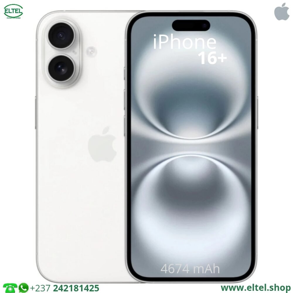 iPHONE 16 Plus - 128GB/8GB - 48MP+12MP/12MP - 4674mAh - garantie 24 mois (neuf)