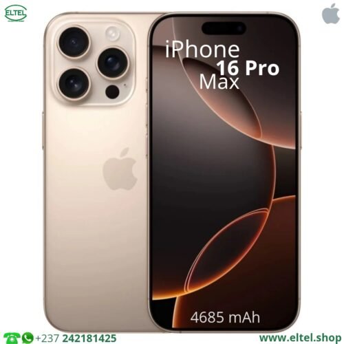 iPHONE 16 Pro Max - 512GB/8GB - 48MP+48MP+12MP/12MP - 4685mAh - garantie 24 mois (neuf)