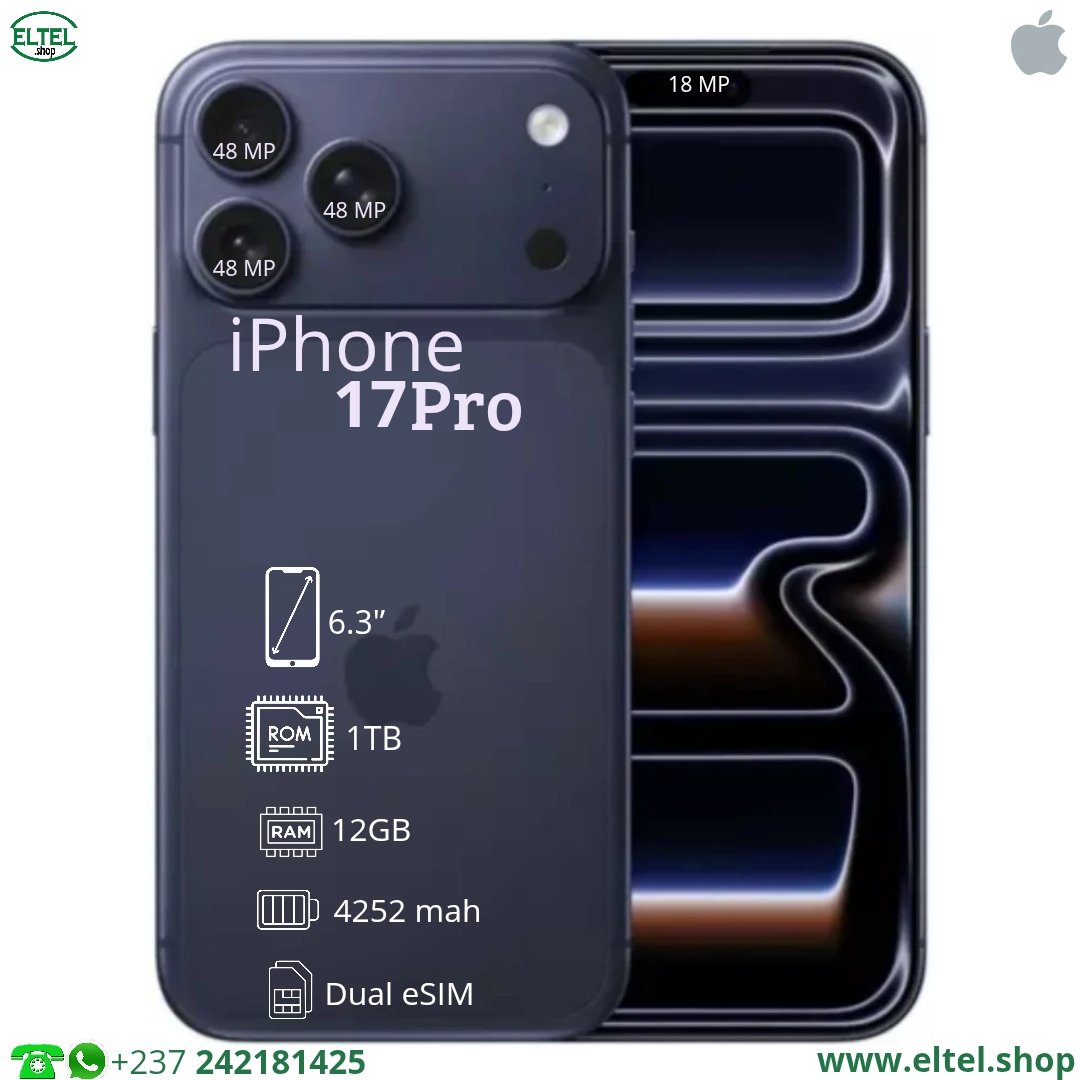 iPHONE 17 Pro - 1TB/12GB - 48MP+48MP+48/18MP - 4252mAh - garantie 24 mois (neuf)