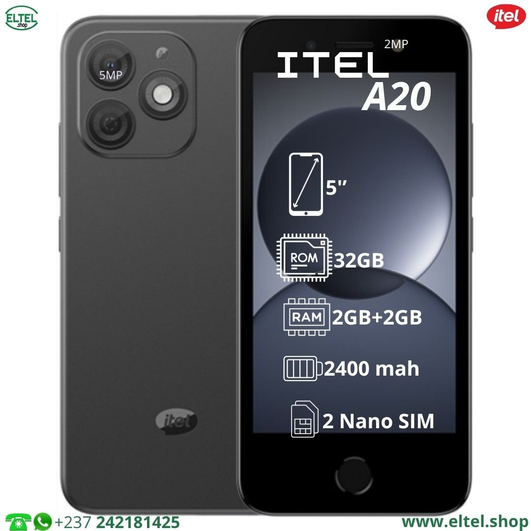 iTEL A20 - 32GB/2GB - 5MP/2MP - 2400mAh - garantie 12 mois (neuf)