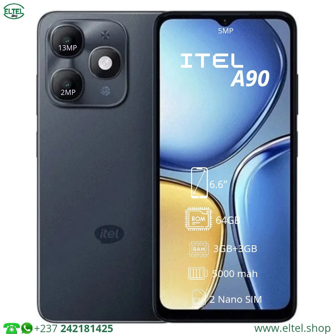 iTEL A90 - 64GB/3GB - 13MP/5MP - 5000mAh - garantie 12 mois (neuf)