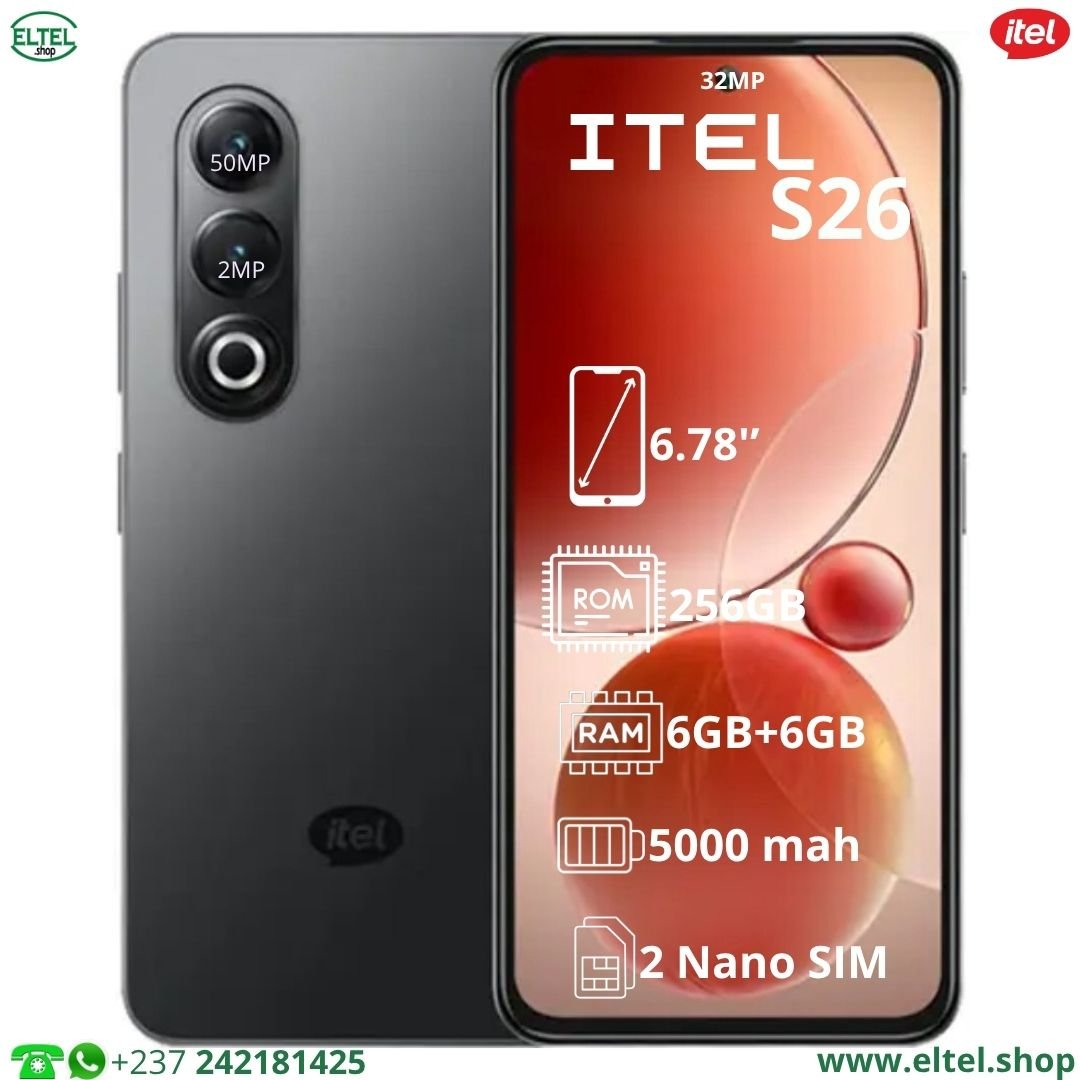 iTEL S26 - 256GB/6GB - 50MP+2MP/13MP - 5000mAh - garantie 12 mois (neuf)