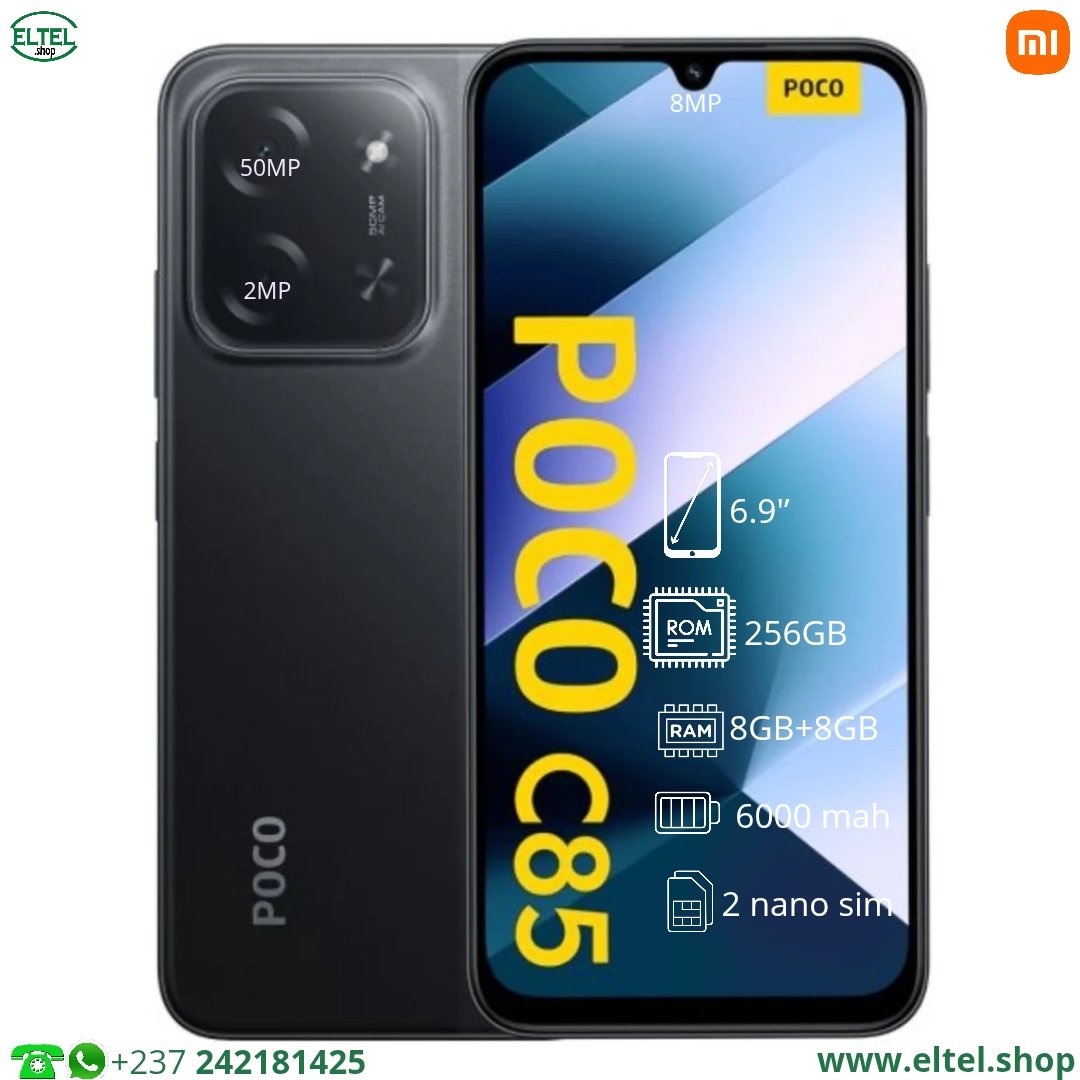 Poco C85 - 256GB/8GB - 2sim - 50MP+2MP/8MP - 6000mAh - garantie 12 mois (neuf)