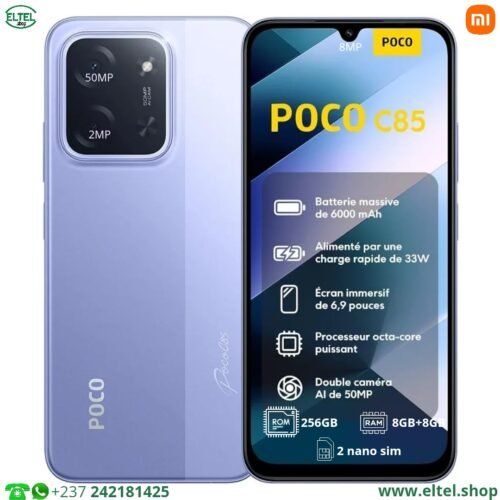Poco C85 - 256GB/8GB - 2sim - 50MP+2MP/8MP - 6000mAh - garantie 12 mois (neuf)