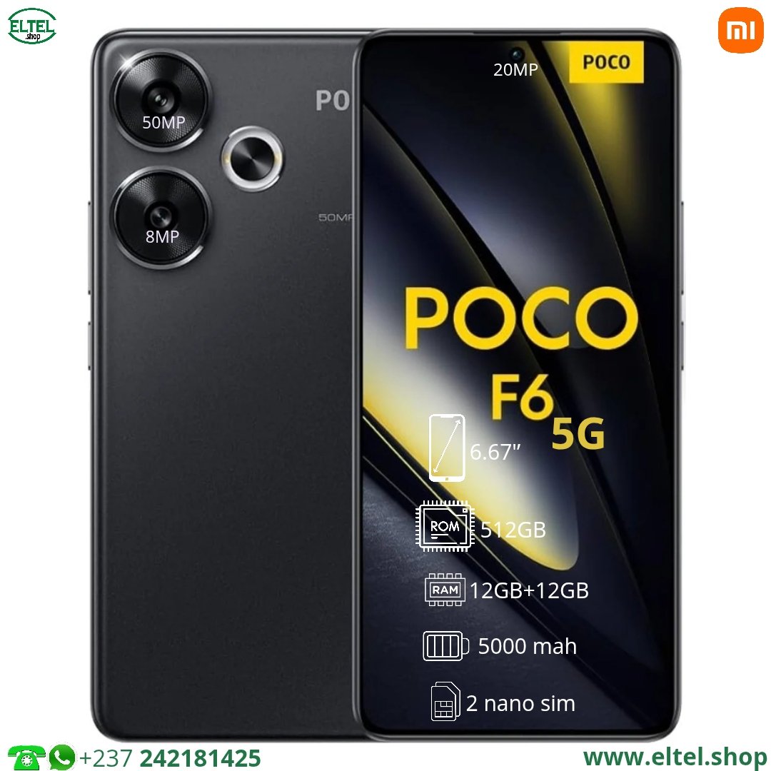 Poco F6 5G - 512GB/12GB - 2sim - 50MP+2MP/8MP - 5000mAh - garantie 12 mois (neuf)