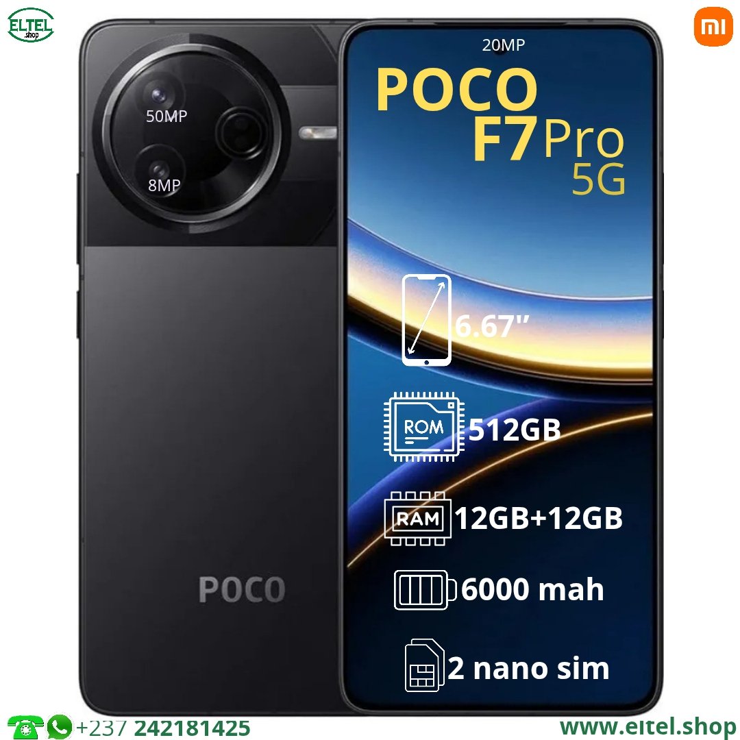 Poco F7 Pro 5G - 512GB/12GB - 2sim - 50MP+8MP/20MP - 6000mAh - garantie 12 mois (neuf)