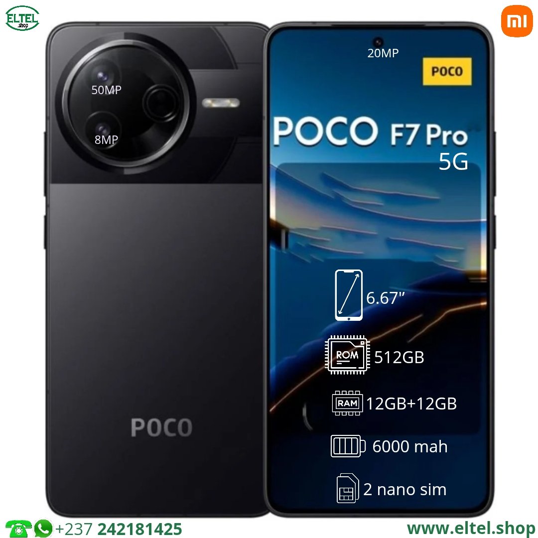 Poco F7 Pro 5G - 512GB/12GB - 2sim - 50MP+8MP/20MP - 6000mAh - garantie 12 mois (neuf)