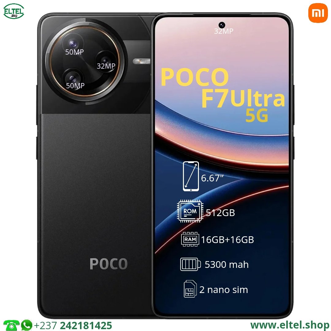 Poco F7 Ultra 5G - 512GB/16GB - 2sim - 50MP+50MP+32MP/32MP - 5300mAh - garantie 12 mois (neuf)