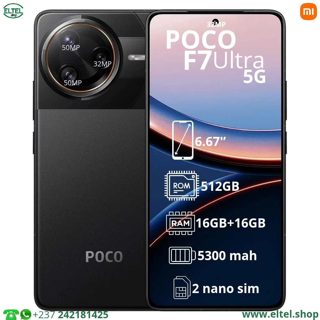 Poco F7 Ultra 5G - 512GB/16GB - 2sim - 50MP+50MP+32MP/32MP - 5300mAh - garantie 12 mois (neuf)
