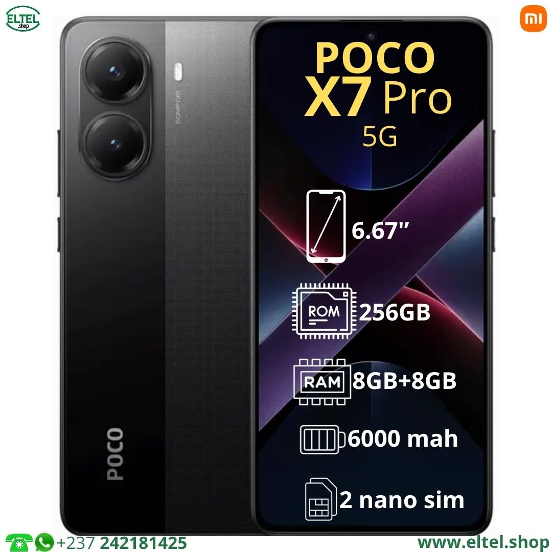 Poco X7 Pro 5G - 256GB/8GB - 2sim - 50MP+2MP/20MP - 6000mAh - garantie 12 mois (neuf)