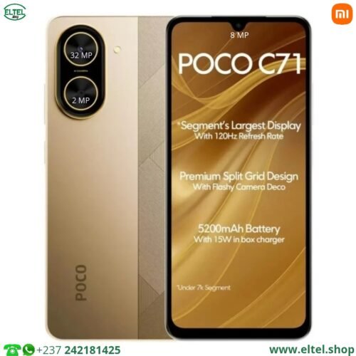 Poco C71 - 64GB/3GB - 2sim - 32MP+2MP/8MP - 5200mAh - garantie 12 mois (neuf)