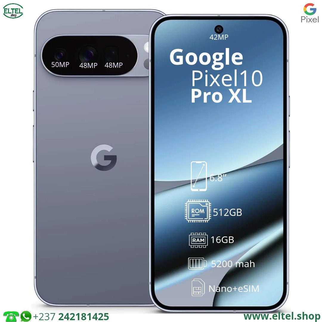 Pxl 10 pr xl vlt 512.16 Pixel 10 Pro XL 5G - 512GB/16GB - 50MP+48MP+48MP/42MP - 5200mAh - garantie 12 mois (neuf)