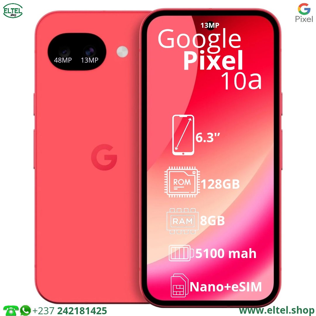 Pixel 10a 5G - 128GB/8GB - 48MP+13MP/13MP - 5100mAh - garantie 12 mois (neuf)