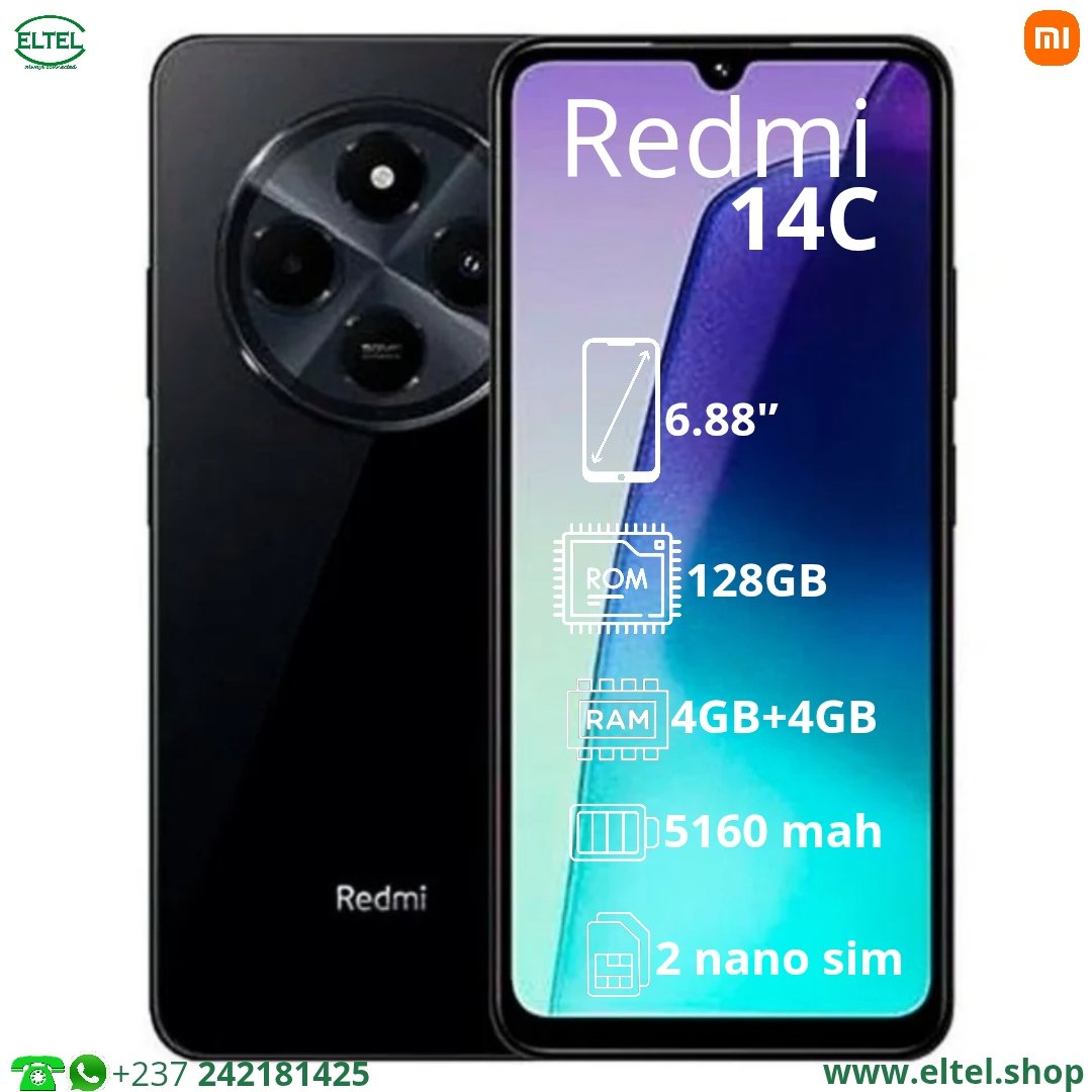 Red 14C nr 128.4 Redmi 14C - 128GB/4GB - 2sim - 50MP+2MP/13MP - 5160mAh - garantie 12 mois (neuf)