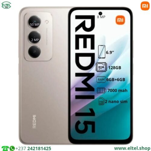 Redmi 15 - 128GB/6GB - 2sim - 50MP+2MP/8MP - 7000mAh - garantie 12 mois (neuf)