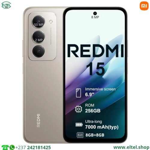 Redmi 15 - 256GB/8GB - 2sim - 50MP+2MP/8MP - 7000mAh - garantie 12 mois (neuf)