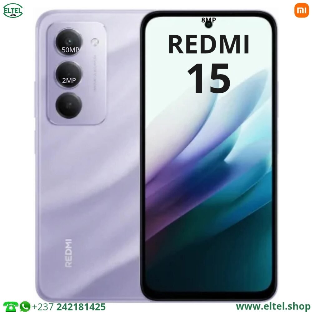 Redmi 15 - 128GB/6GB - 2sim - 50MP+2MP/8MP - 7000mAh - garantie 12 mois (neuf)