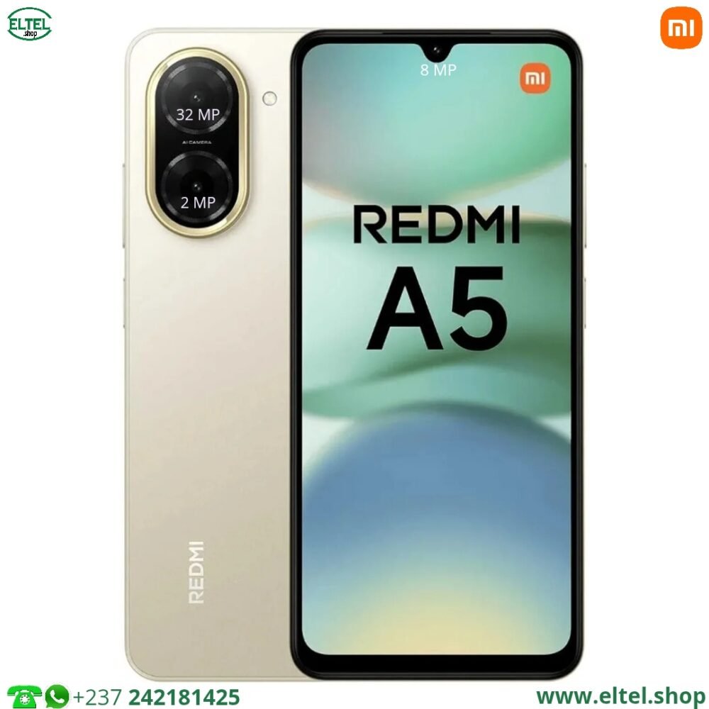 Redmi A5 - 128GB/4GB - 2sim - 32MP/8MP - 5200mAh - garantie 12 mois (neuf)