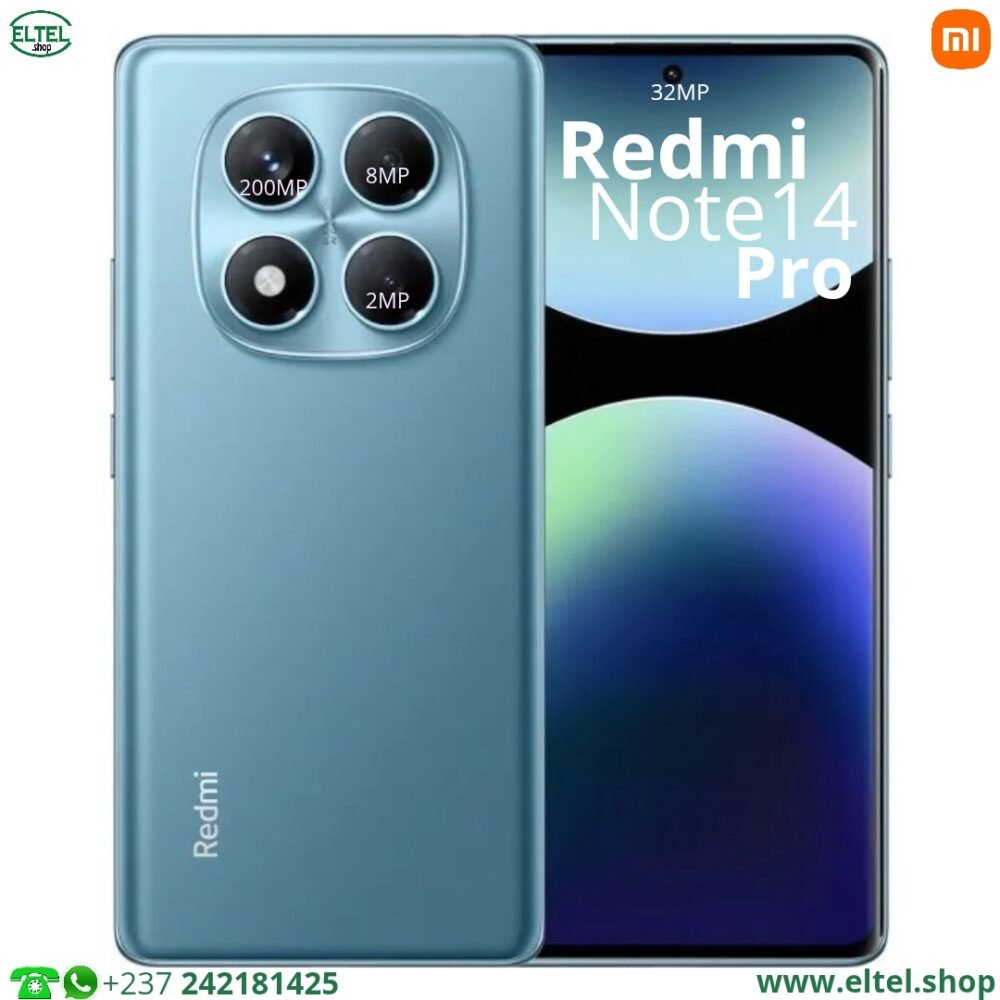 Redmi Note 14 Pro 4G Global - 256GB/8GB - 2sim - 200MP+8MP+2MP/32MP - 5500mAh - Garantie 12 mois (neuf)