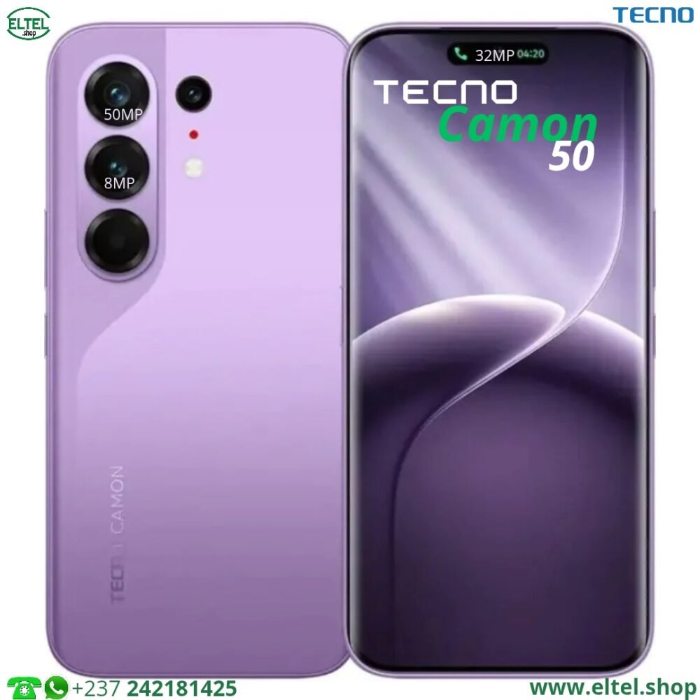 Tecno Camon 50 - 256GB/8GB - 50MP+8MP/32MP - 6150mAh - garantie 12 mois (neuf)