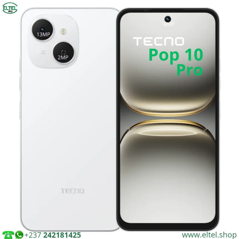 Tecno Pop 10 Pro - 128GB/4GB - 13MP+2MP/8MP - 6000mAh - garantie 13 mois (neuf)