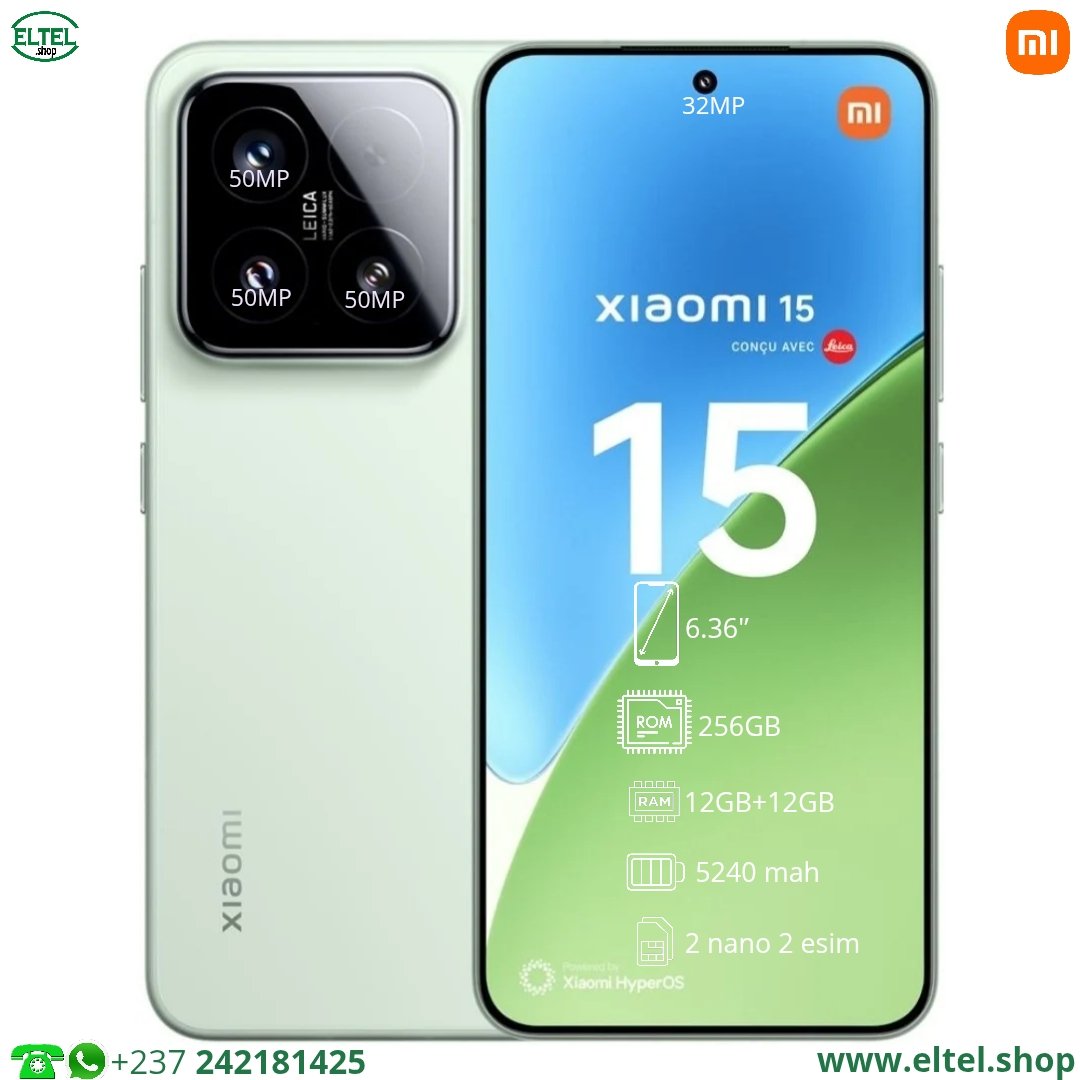 Xiaomi 15 - 256GB/12GB - 50MP+50MP+50MP/32MP - 5240mAh - garantie 12 mois (neuf)