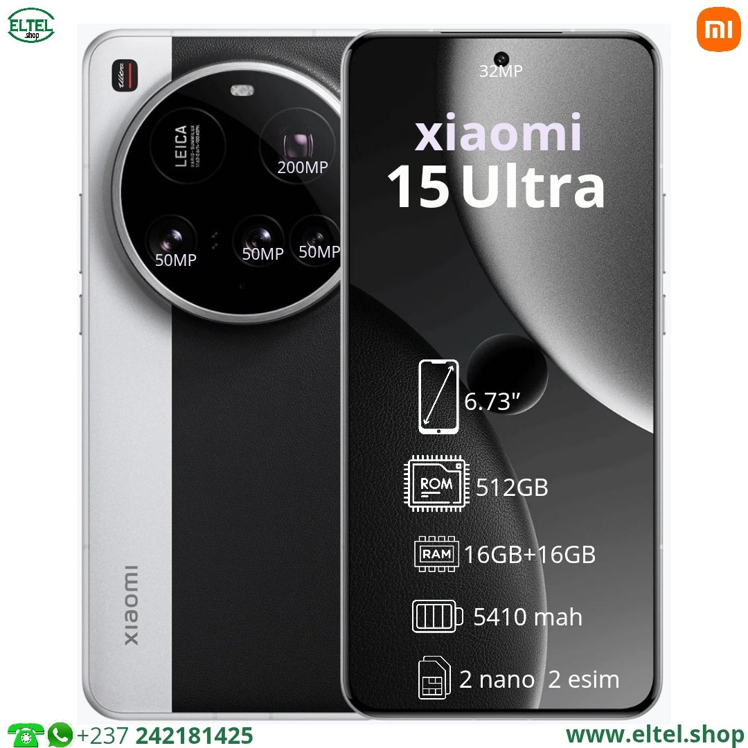 Xiaomi 15 Ultra - 512GB/16GB - 200MP+50MP+50MP+50MP/32MP - 5410mAh - garantie 12 mois (neuf)