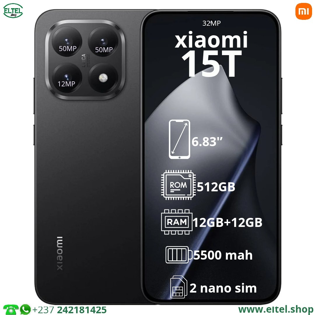 Xiaomi 15T - 512GB/12GB - 50MP+50MP+12MP/32MP - 5500mAh - garantie 12 mois (neuf)