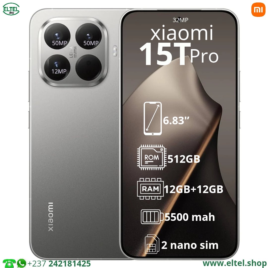 Xiaomi 15T Pro - 512GB/12GB - 50MP+50MP+12MP/32MP - 5500mAh - garantie 12 mois (neuf)