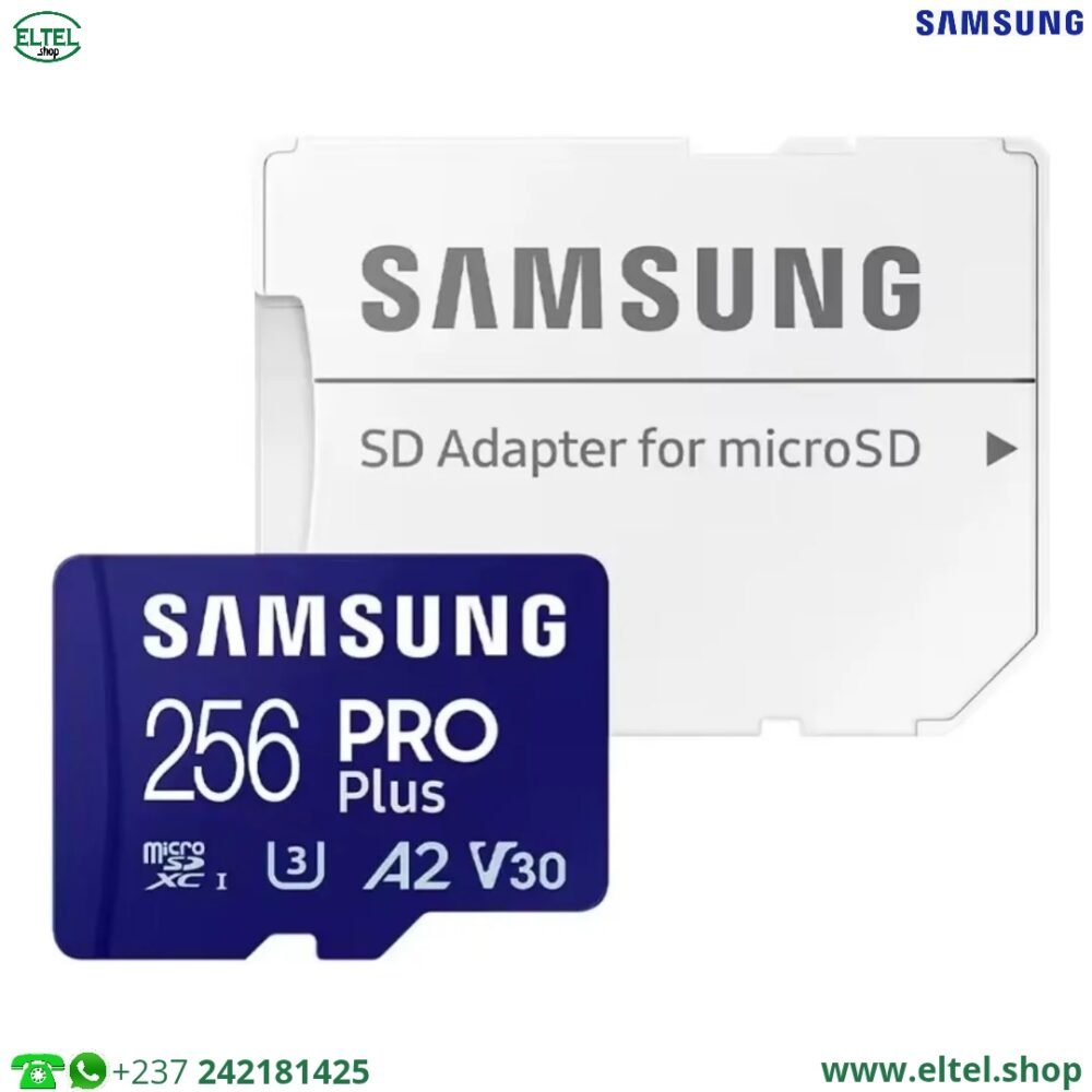 Carte MicroSDXC Samsung Pro Plus - 256 Go - 160Mbps - Garantie 06 mois