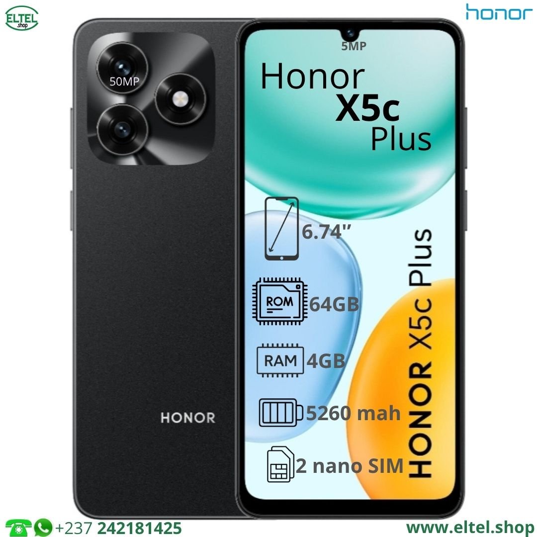 Hnr X5c+ nr 64.4 Honor X5c Plus - 64GB/4GB - 50MP/5MP - 5260mAh - garantie 12 mois (neuf)