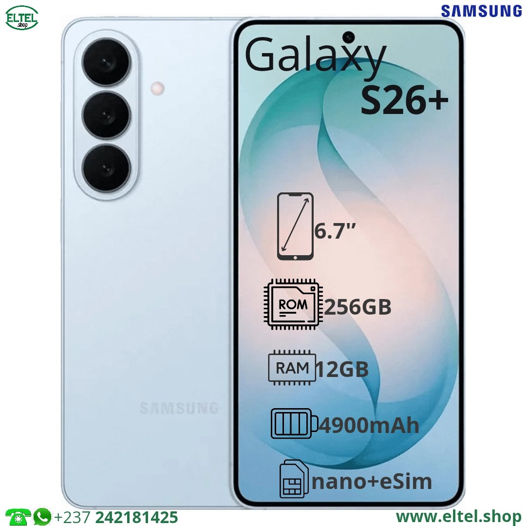 Galaxy S26+ - 256GB/12GB- 50MP+10MP+12MP/12MP - 4900mAh - garantie 24 mois (neuf)