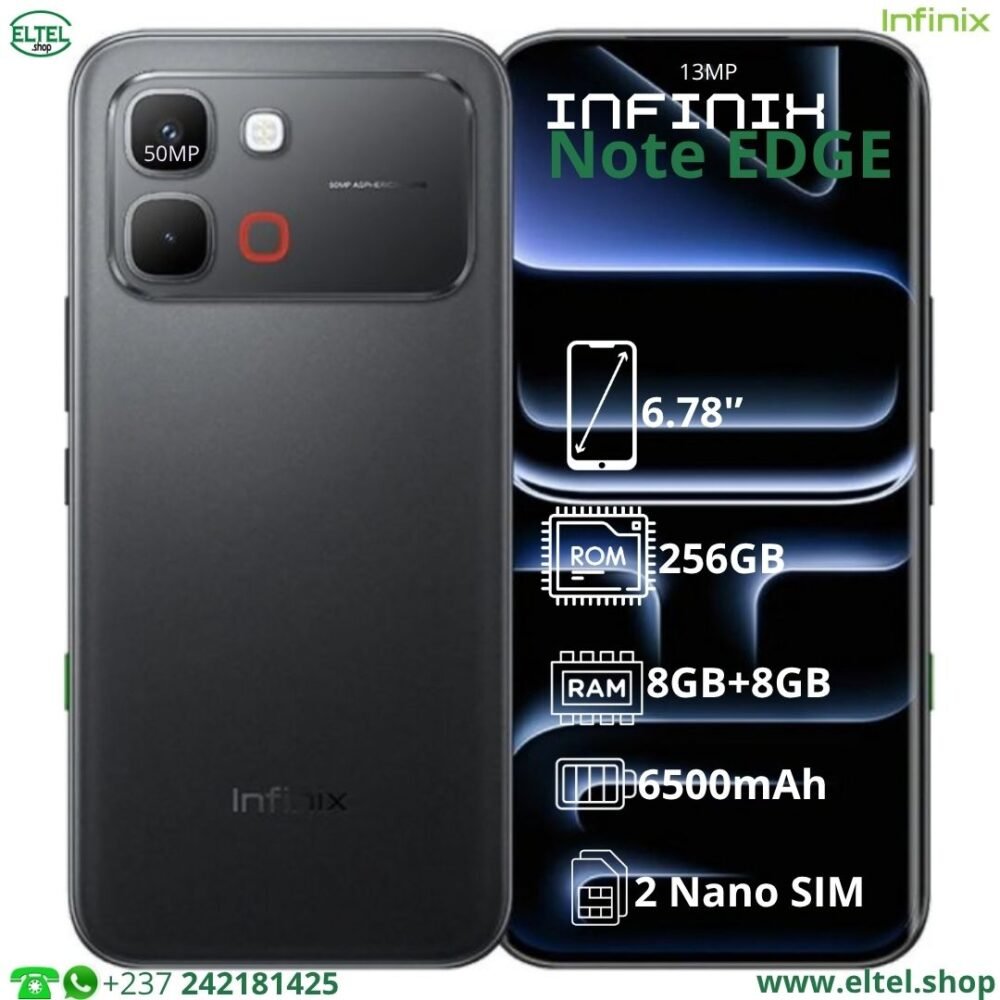 Ifx note EDGE nr 256.8 Infinix Note Edge - 256GB/8GB - 2sim - 50MP/13MP - 6500mah - garantie 12 mois (neuf)
