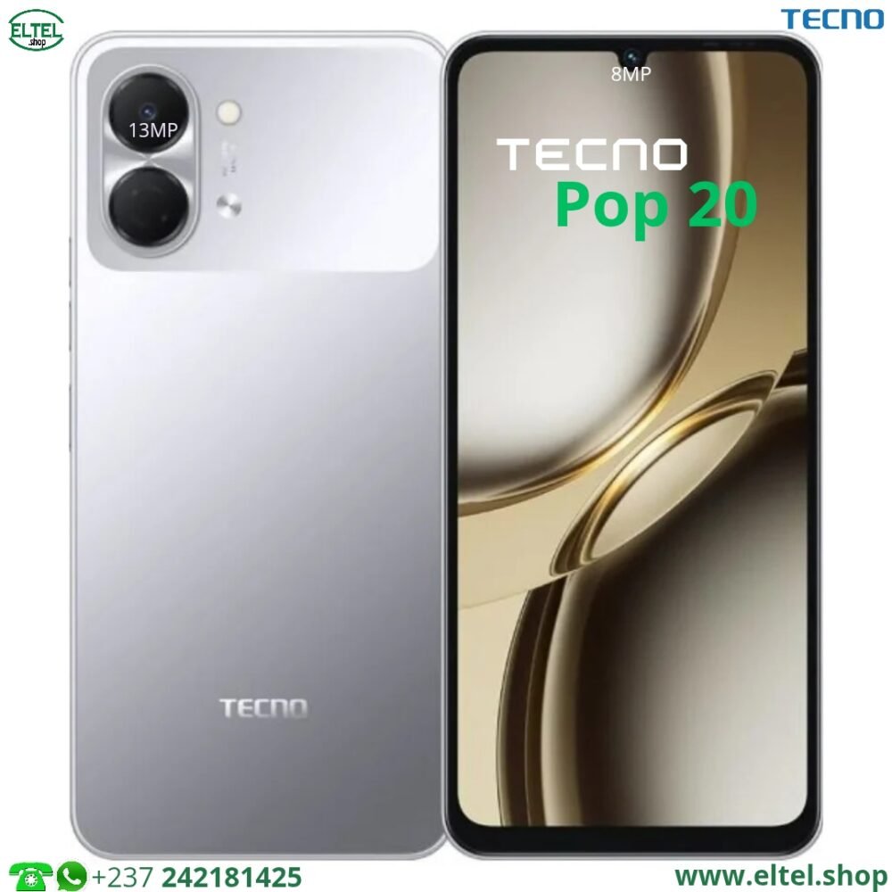 Tecno Pop 20 - 64GB/4GB - 13MP/8MP - 5000mAh - garantie 13 mois (neuf)