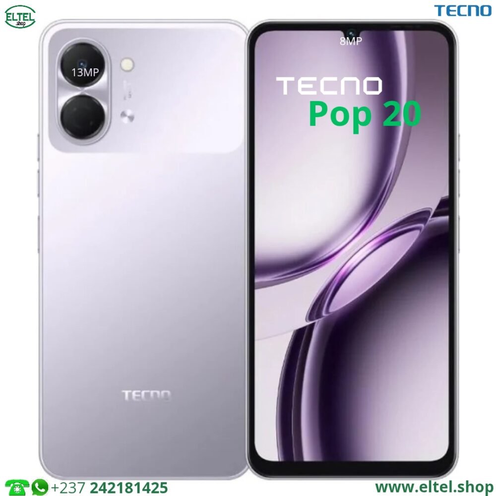 Tecno Pop 20 - 64GB/4GB - 13MP/8MP - 5000mAh - garantie 13 mois (neuf)