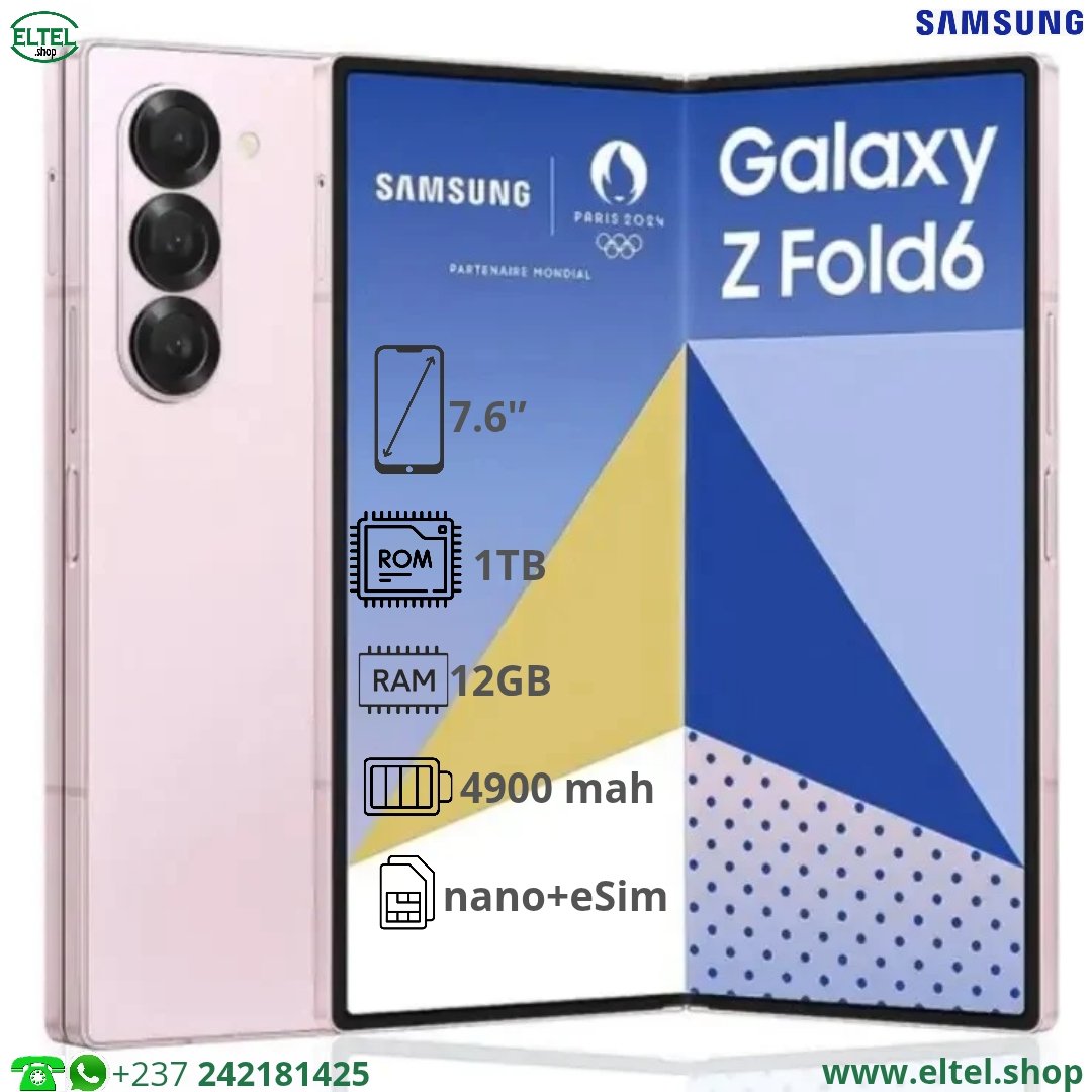 Galaxy Z Fold6 5G - 1TB/12GB - 50MP+12MP+10MP/10MP+4MP - 4400mAh - garantie 25 mois (neuf)