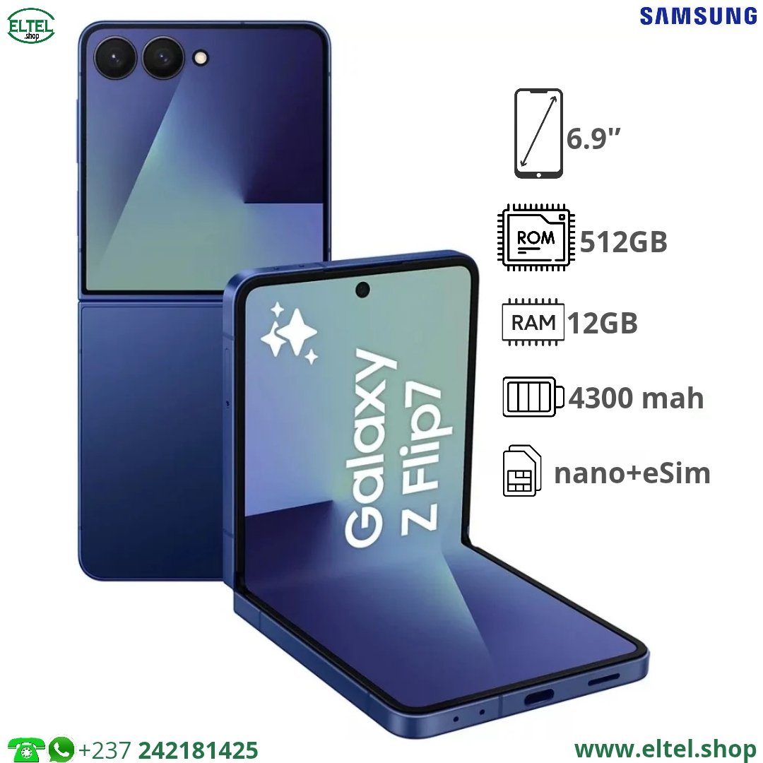 Galaxy Z Flip7 5G - 512GB/12GB - 50MP+12MP/10MP - 4300mAh - garantie 25 mois (neuf)