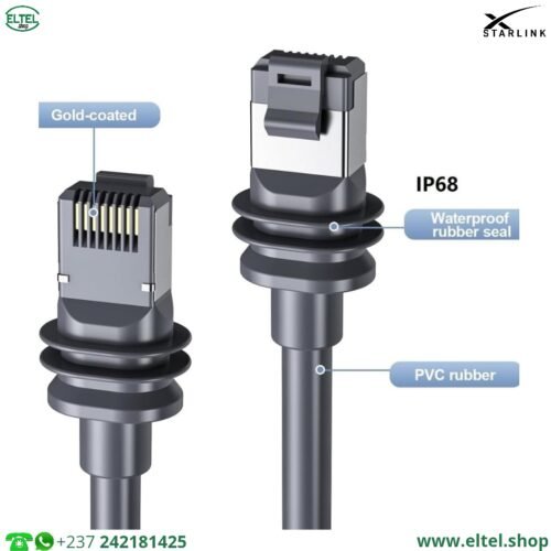 Câble Starlink Gen3 de 46 mètres - Ethernet RJ45 - Catégorie 6
