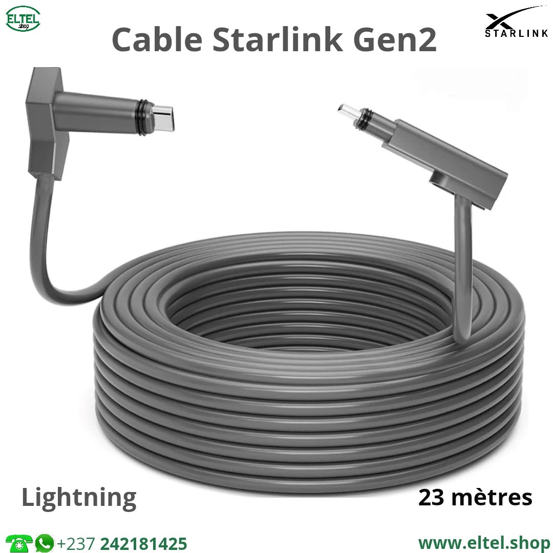 Câble Starlink Gen2 de 23 mètres