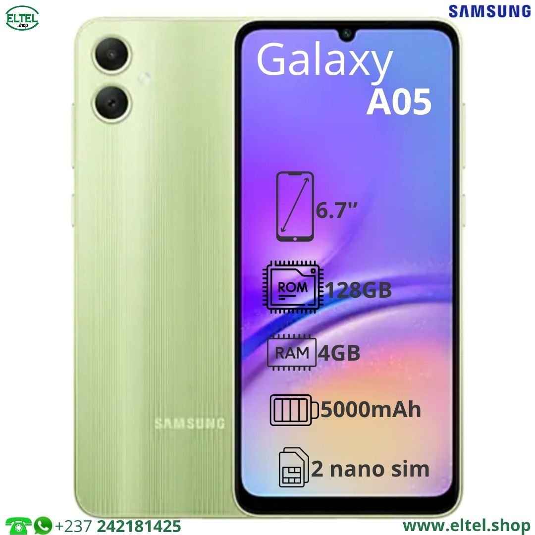 Galaxy A05 - 128GB/4GB - 2sim - 50MP+2MP/8MP - 5000mAh - garantie 24 mois (neuf)