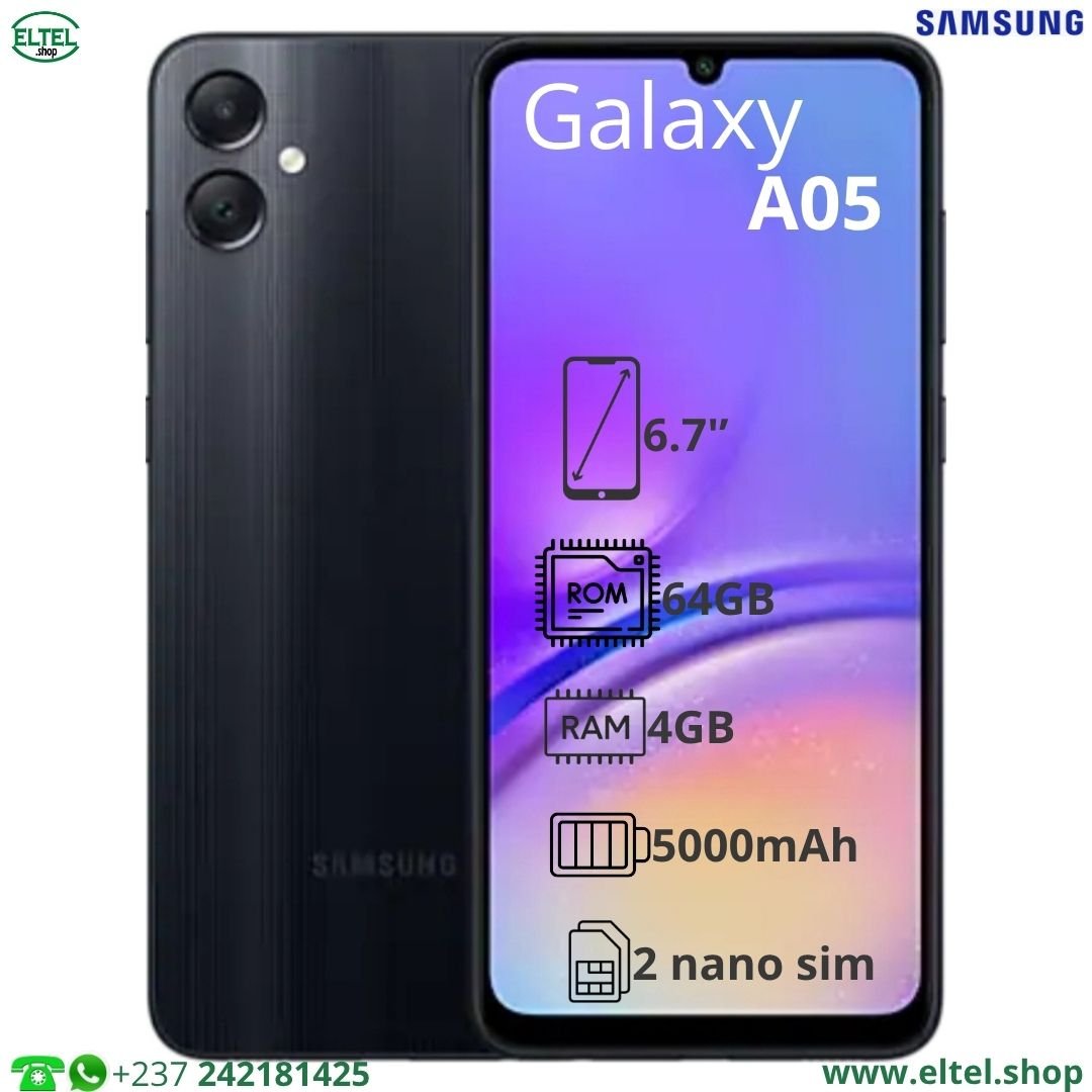 Galaxy A05 - 64GB/4GB - 2sim - 50MP+2MP/8MP - 5000mAh - garantie 24 mois (neuf)