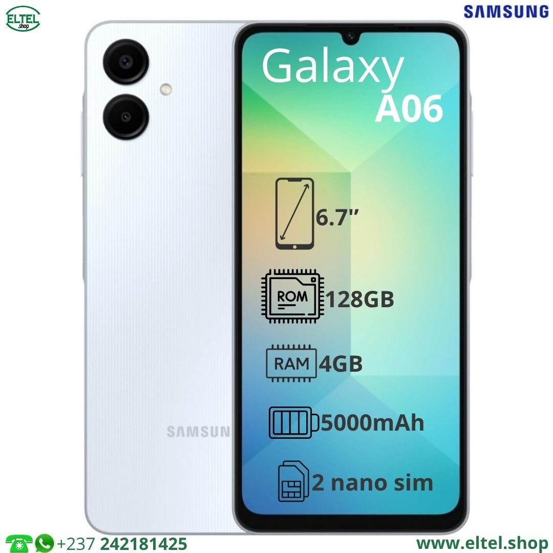 Galaxy A06 - 128GB/4GB - 2sim - 50MP+2MP/8MP - 5000mAh - garantie 24 mois (neuf)