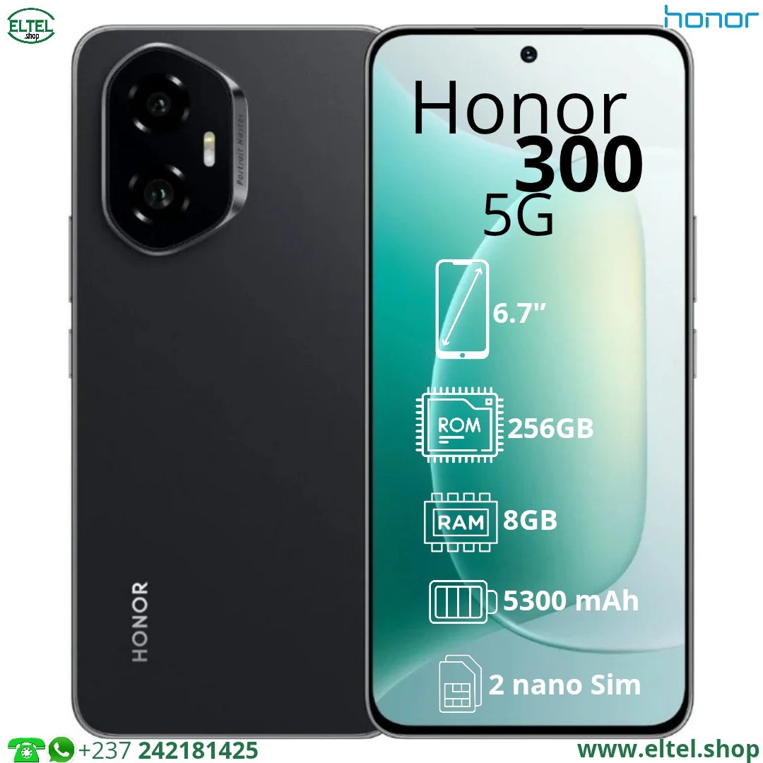 Hnr 300 5G nr 256.8 Honor 300 5G - 256GB/8GB - 50MP+12MP/50MP - 5300mAh - garantie 12 mois (neuf)