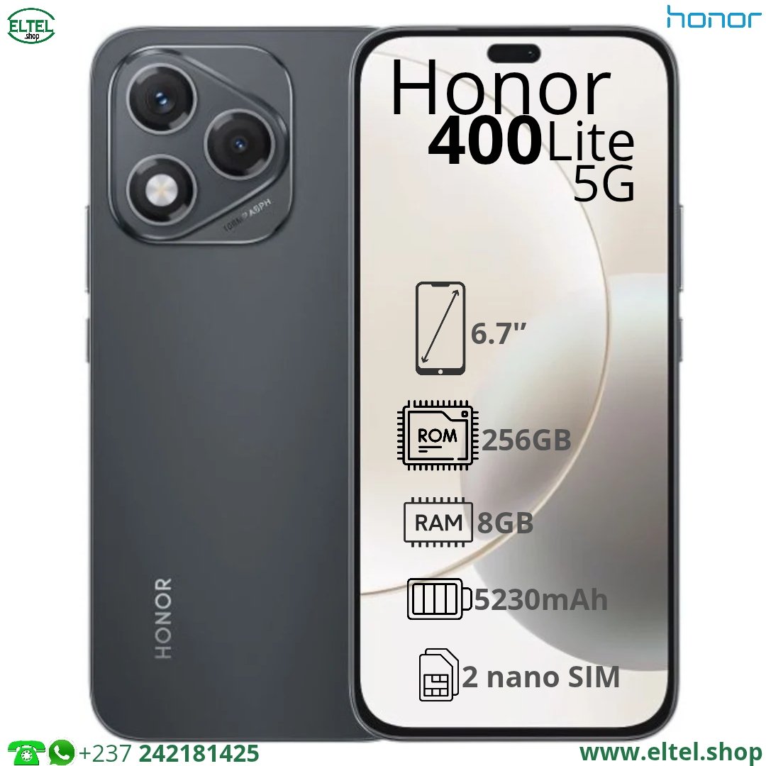 Hnr 400 lt 5G nr 256.8 Honor 400 Lite 5G - 256GB/8GB - 108MP+5MP/16MP - 5230mAh - garantie 12 mois (neuf)