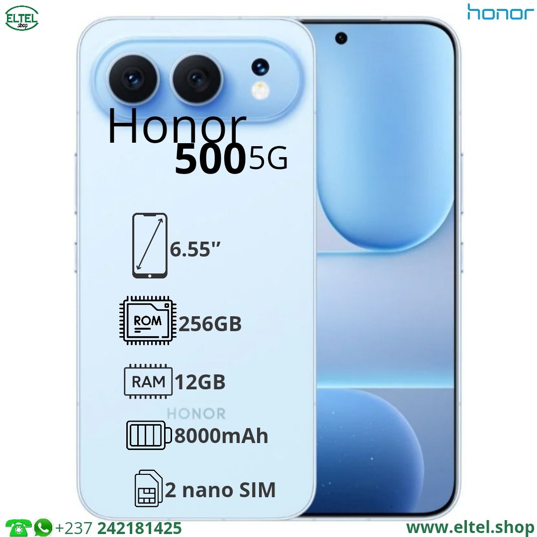 Hnr 500 5G bl 256.12 Honor 500 5G - 256GB/12GB - 200MP+12MP/50MP - 8000mAh - garantie 12 mois (neuf)