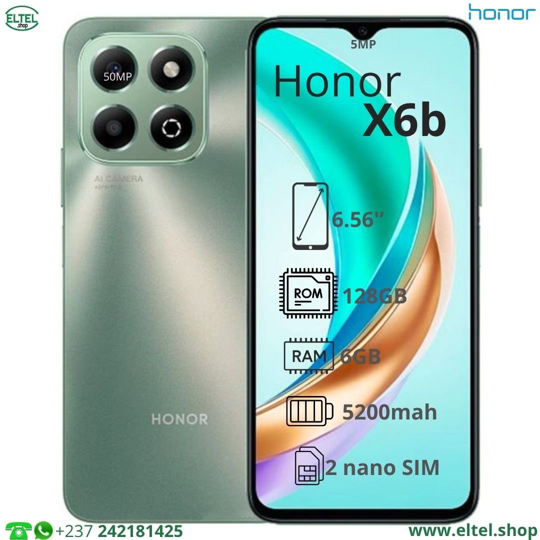 Hnr X6b vrt 128.6 Honor X6b - 128GB/6GB - 50MP/5MP - 5200mAh - garantie 12 mois (neuf)