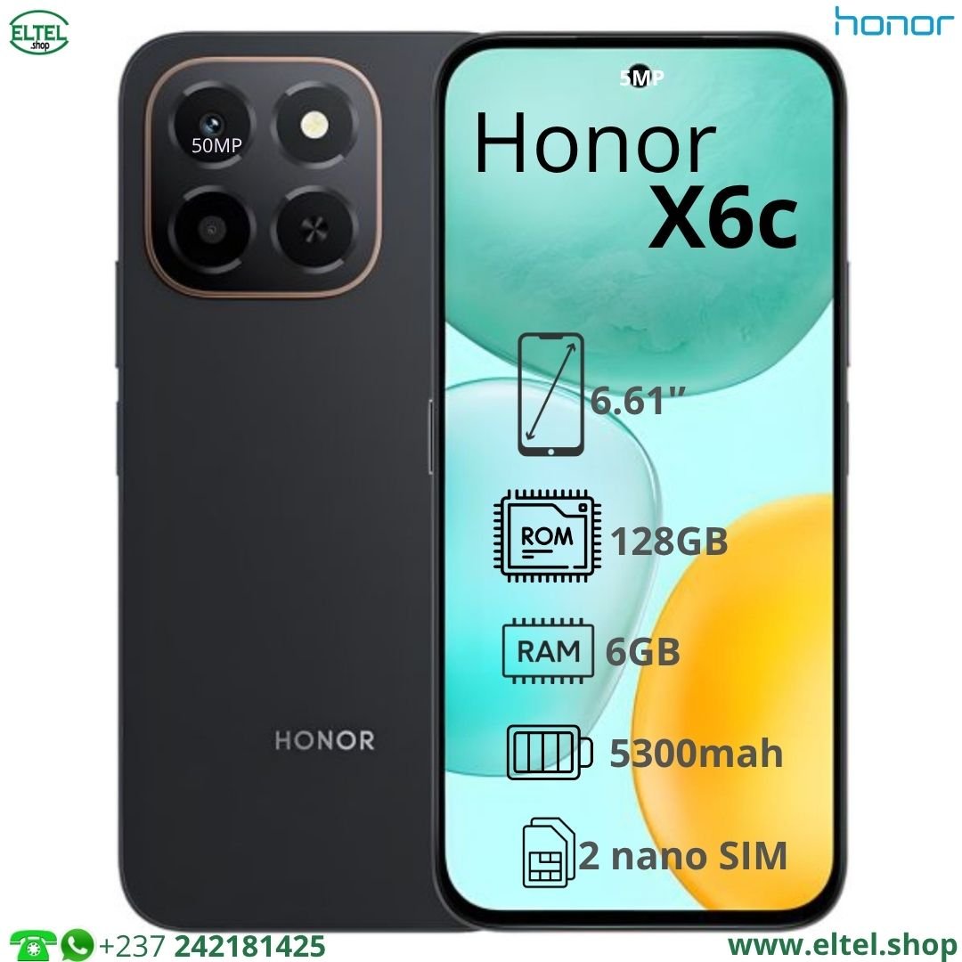 Hnr X6c nr 128.6 Honor X6c - 128GB/6GB - 50MP/5MP - 5300mAh - garantie 12 mois (neuf)