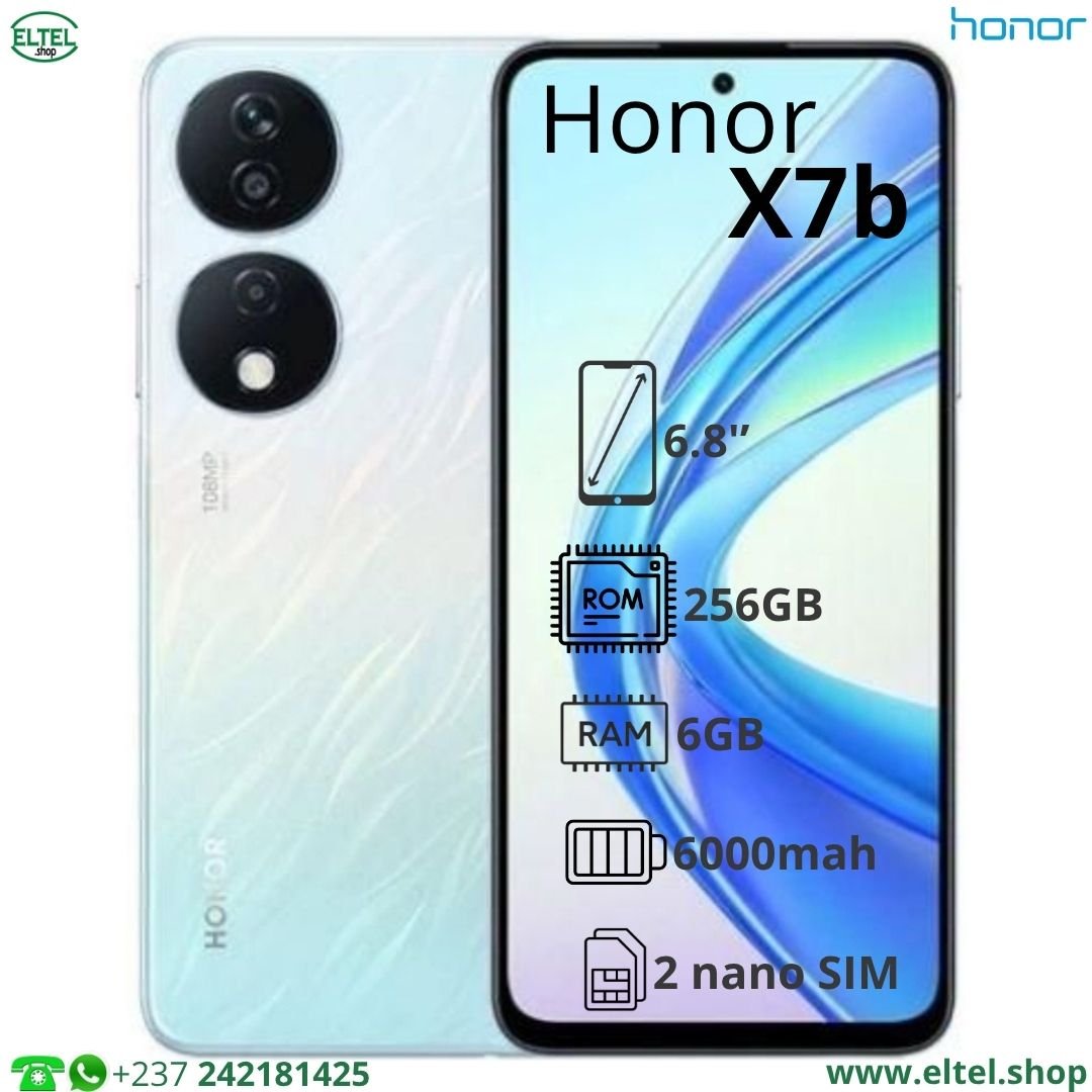 Honor X7b - 256GB/6GB - 108MP+5MP+2MP/8MP - 6000mAh - garantie 12 mois (neuf)